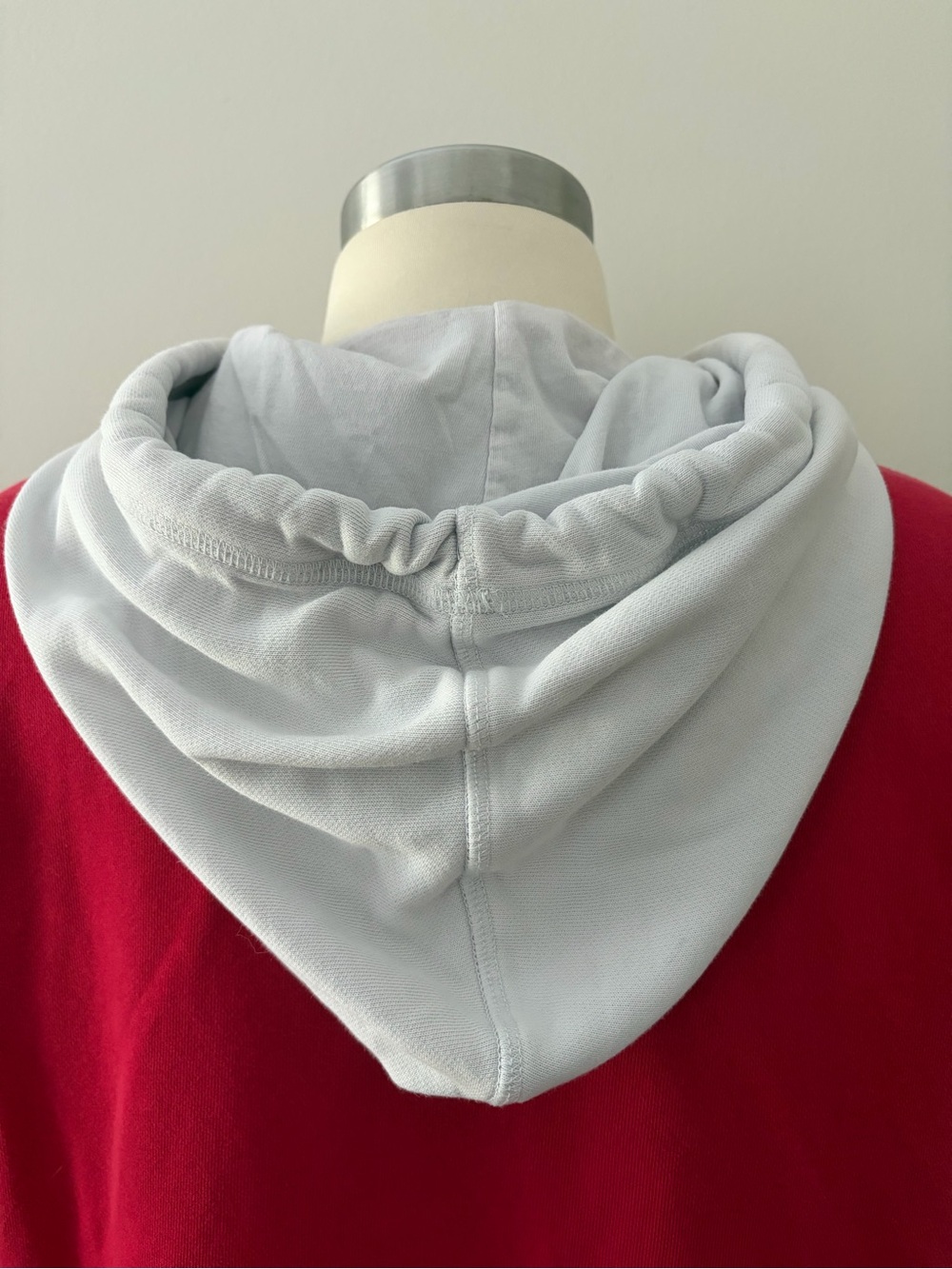 Tommy Hilfiger Retro Colorblock French Terry Red Navy Zip-Up Hoodie XL Preppy - Picture 5 of 11